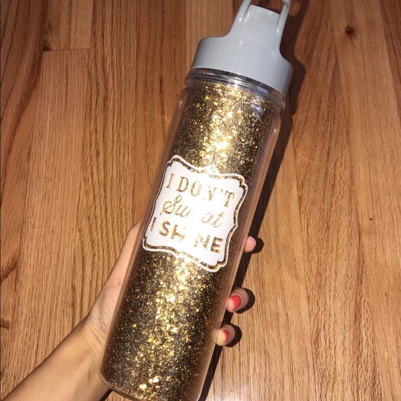 Francesca’s I SHINE 18OZ WATER BOTTLE GOLD - Picture 3 of 8